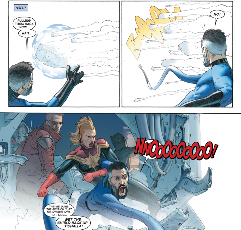 The Fantastic Four seemingly splinters in the pages of Secret Wars #1.
